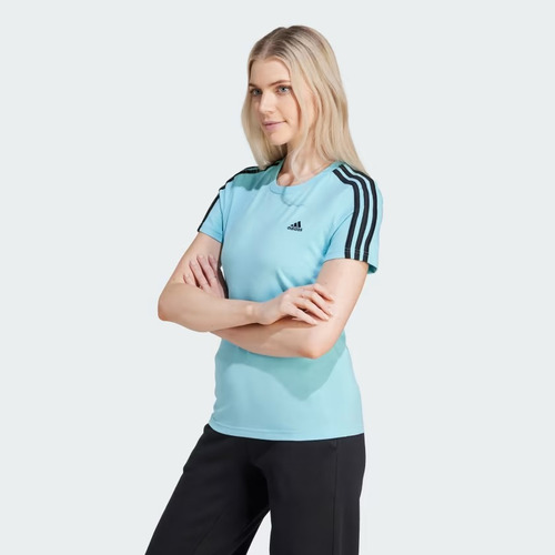 Camisa adidas 3 Stripes Im2794 Azul Preto Feminino