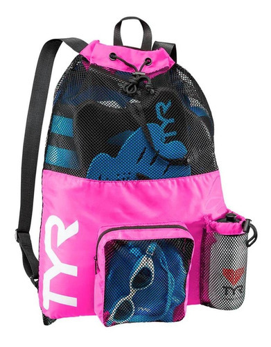 Mochila Natação Big Mesh Mummy 40 Litros Backpack Tyr Cor Rosa