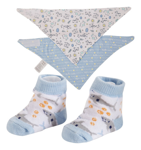 Set Combo 56 Ajuar  Bandana+calcetin Baby Shower Cel