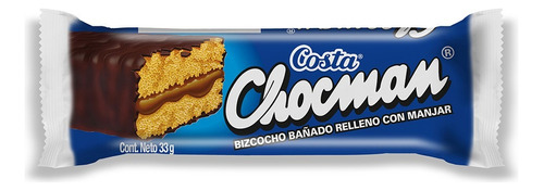 Chocolate Bizcocho Chocman 10 Unidades 33gr