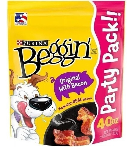 Botana Para Perro Beggin Tiras Sabor Tocino 1.13kg Americano