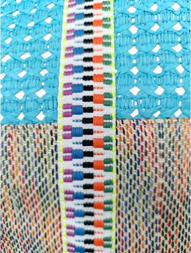 Bolso Cartera De Verano En Fibra De Algodón Y Tejida A Mano