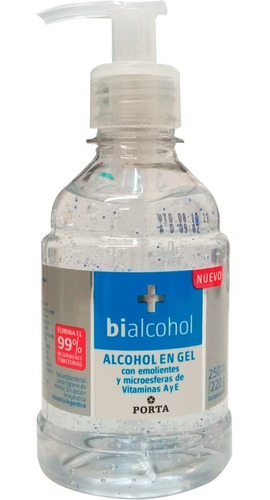 Alcohol En Gel Neutro Bialcohol Porta Con Vitaminas 250ml