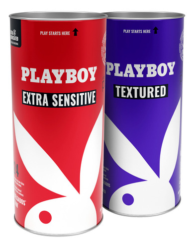 Playboy - 48 Condones Tubo Extra Sensible + Tubo Texturizado