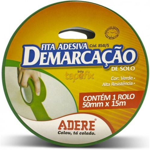 Fita Demarcação De Solo 50mm X 15m Verde - Adere