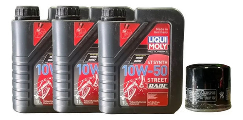 Kit De Aceite 3 Liquimoly 10w50 Full Sint  Filtro Yamaha R3