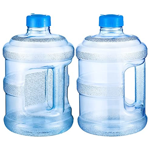 Bokon 2 Botellas De Agua De 1 Galón, Redondas, De Plástico, 