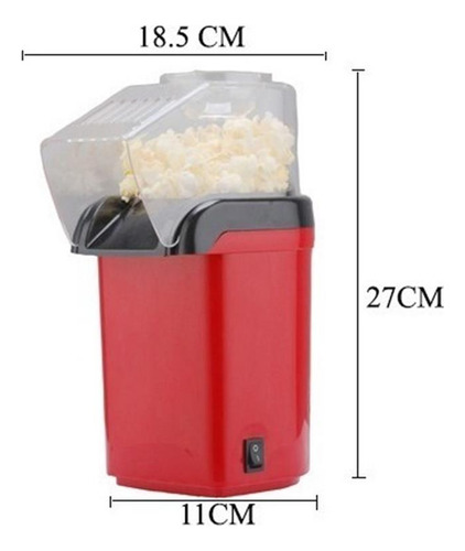 Maquina Cabritas Popcorn 1200w 3 Minutos Libre De Aceite