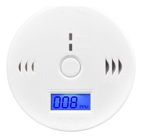 Alarma De Gas Detector Co Con Pantalla Lcd Y Función De Memo