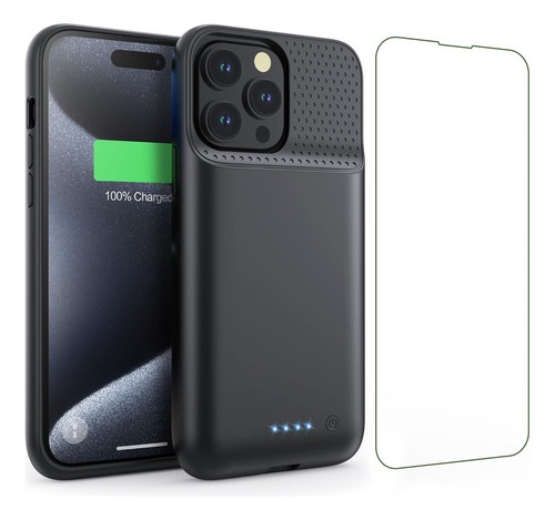 Capa De Bateria De 8600mah Para iPhone 15 Pro Max 15w 6.7, P