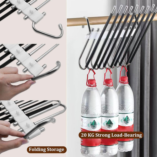 2pcs Gancho Pantalones Organizador Multiple Ahorra Espacio