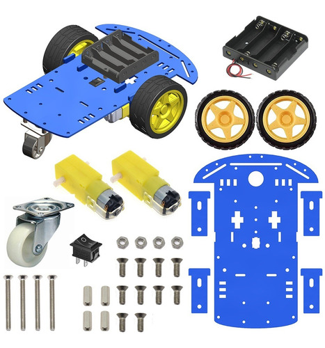 Kit Para Carro Smart Robot Chasis 2wd Arduino Acrilico 2mm
