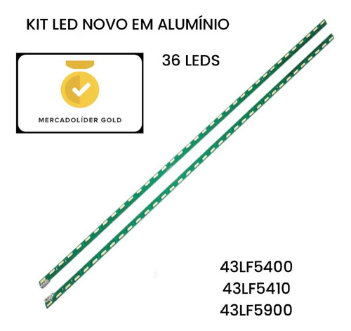 Kit 2 Barras Led 43lf5400 43lf5410 43lf5900 Novo C/ Nf