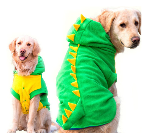 Divertida Chaqueta De Disfraz De Dinosaurio Para Perro Grand