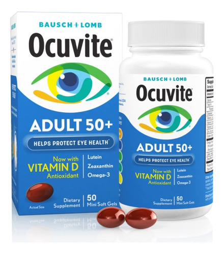 Ocuvite Nutricion Ojos 50+ X50 Cap Lutein Omega3 Zeaxanthin Sabor Neutro