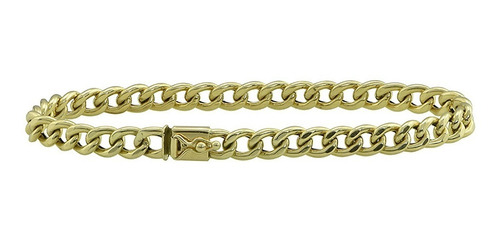 Pulseira De Ouro 18k Berloquinha Elos Grumet 5 Gramas Joia