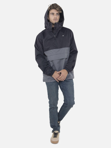 Cortaviento Kangoroo Wind Hombre Gris Oscuro Maui And Sons