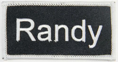 Nombre Tag Randy Hierro Uniforme Applique Patch