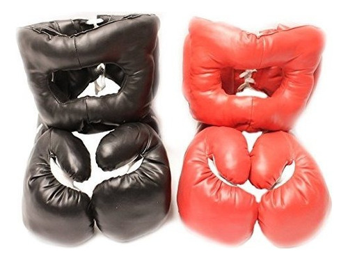 Red Corner Vs. Black Corner Boxing Fight Set - Guantes Y Ar