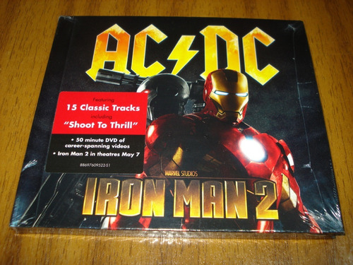 Cd+dvd Ac Dc / Iron Man 2 (nuevo Sellado) Deluxe Caja Dura 