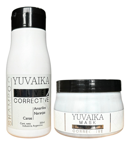 Shampoo Silver Corrective 350ml Y Mascara 350mg Yuvaika
