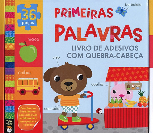 Primeiras palavras : Adesivos com quebra-cabeça, de Little Tiger Press. Editora Brasil Franchising Participações Ltda em português, 2017