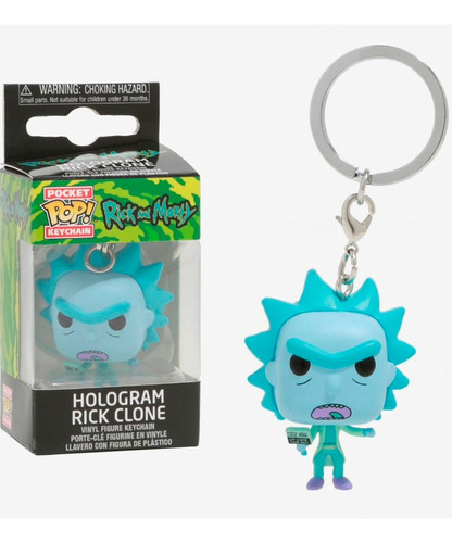 Hologram Rick Clone Llavero Funko Pop! Keychain Rick & Morty