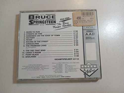 Bruce Springsteen / The Boss Keeps Rockin Live Usa / Im A007 Estándar
