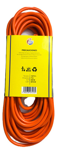 Gindel Extensión Eléctrica Rudo Multicontacto Extension 10m Naranja