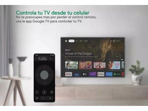 Onn Google Tv Box 4k Uhd 2a Gen 8gb, 2gb Ram, Hdmi Negro De Voz