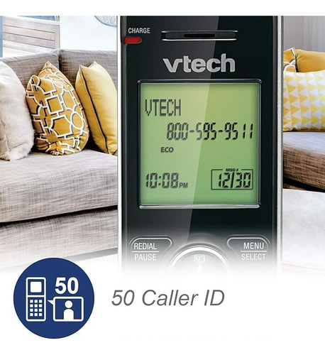 Teléfono Fijo Vtech Cs6649-2 Dect 6.0 Con 2 Auriculares
