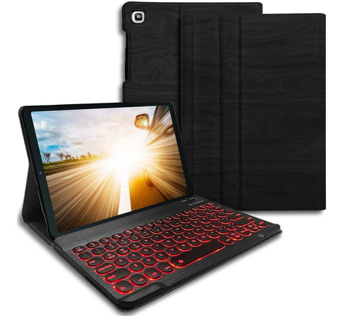 Funda Con Teclado Para Galaxy Tab A 10.1 2019 Negra