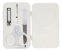Comprar Kit de cuidado para bebés, estuche de manicura, tijeras, papel de lija y cortador, color blanco
