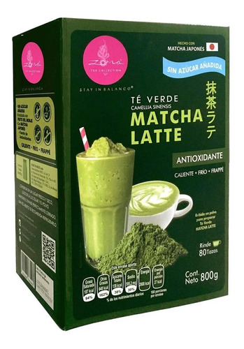 Zoma Tea Té Verde Matcha Latte 800 G