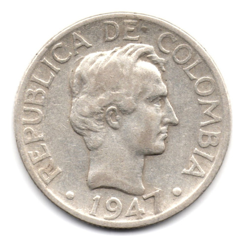 20 Centavos 1947 Bogotá Plata