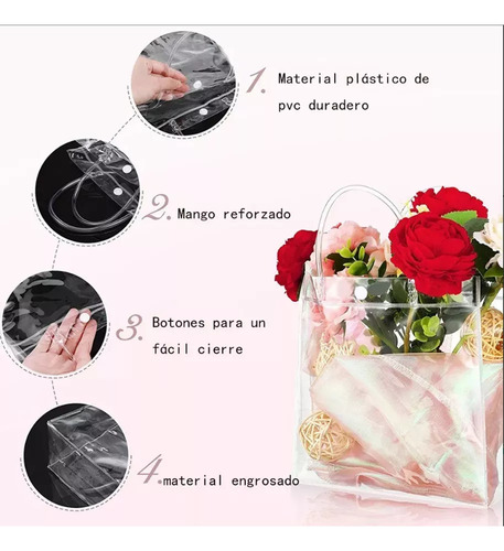 Bolsas De Regalo De Plástico Transparente Reutilizables De 2
