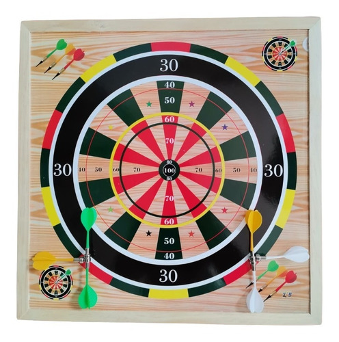 Juego Parques 6 Puestos Imantado Doble Cara Tablero Dardos