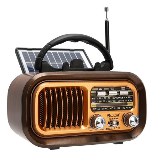 Gorgetant Radio Retro Portátil Con Bluetooth, Pequeña Radio 