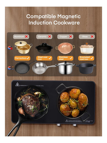 Coquetones De Inducción Doble, Cochecilla De Inducción 2 Con
