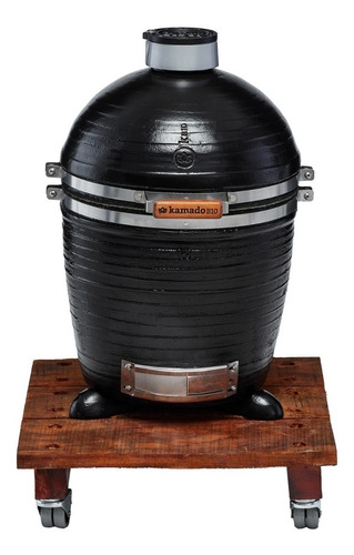Imagen 2 de 10 de Parrilla Kamado Kb10 Negro Horno Ahumador Premium Nano