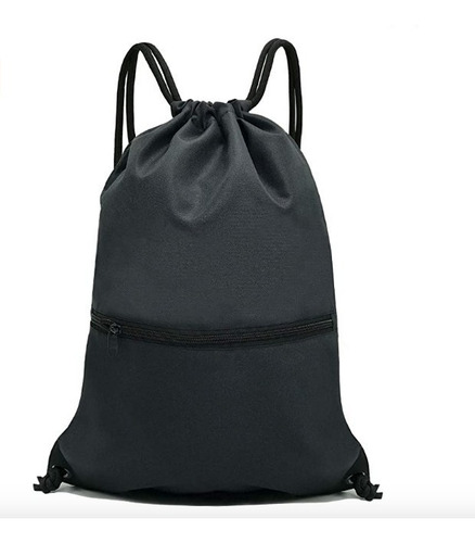 Holyluck Hombres Y Mujeres Mochila Deportiva Con Cordon Para Color Negro