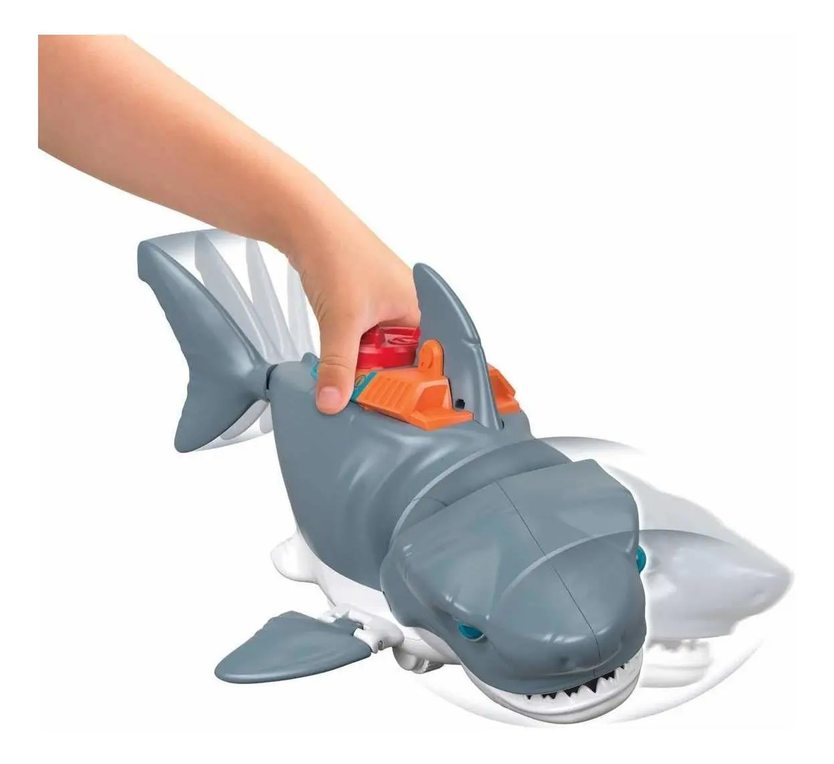 Fisher-Price Imaginext Mega Bite Shark - Rolling Toy Shark With Chomping Action & Scuba Diver Figure