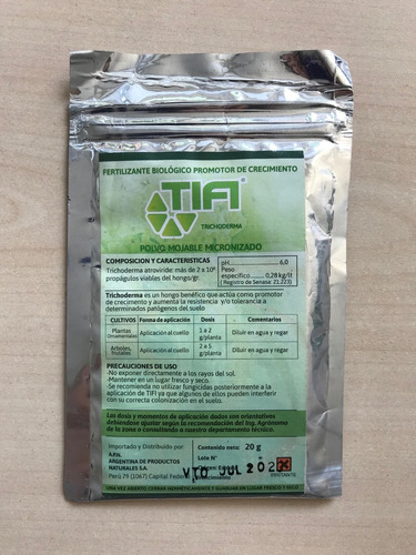 Fertilizante Tifi Tricodermas X 20 Grs. 