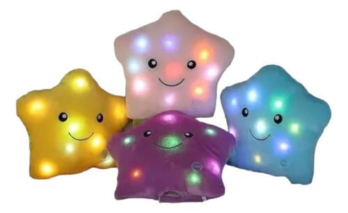 Almohada De Peluche Estrella Con Luces/ Varios Colores