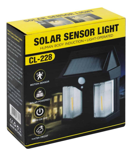 Lámpara Solar Led Con Sensor De Movimiento Cl-228