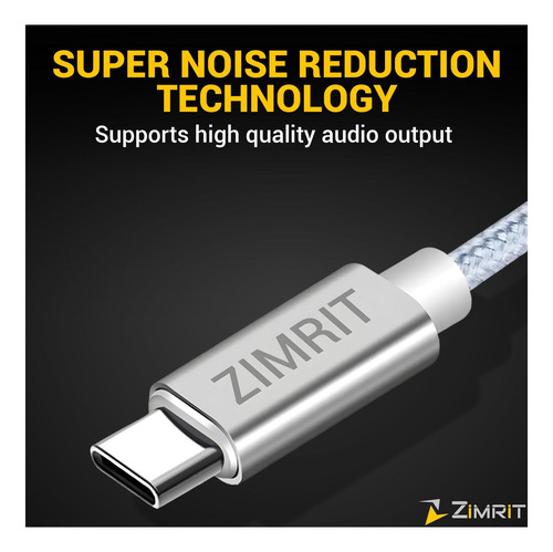 Cable Zimrit Usb Tipo C A 35 Mm Audio Aux Jack Cable De 3