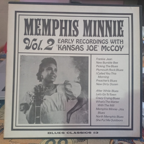 Memphis Minnie Vol 2 Kansas Joe Mc Coy Tapa Y Vinilo 9 Blues