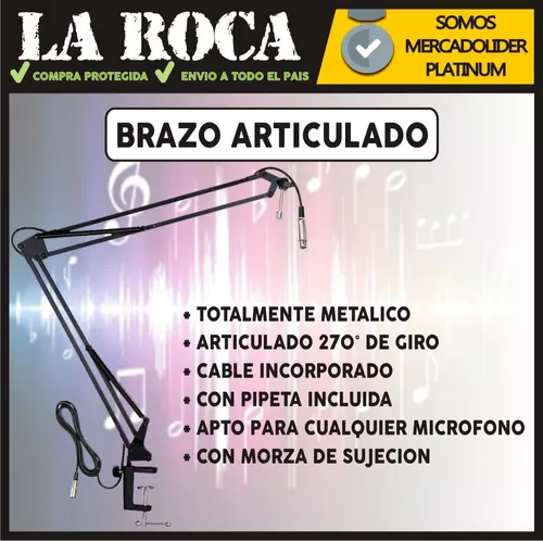 Soporte Para Microfono Radio Brazo Articulado Giro 270 Envio