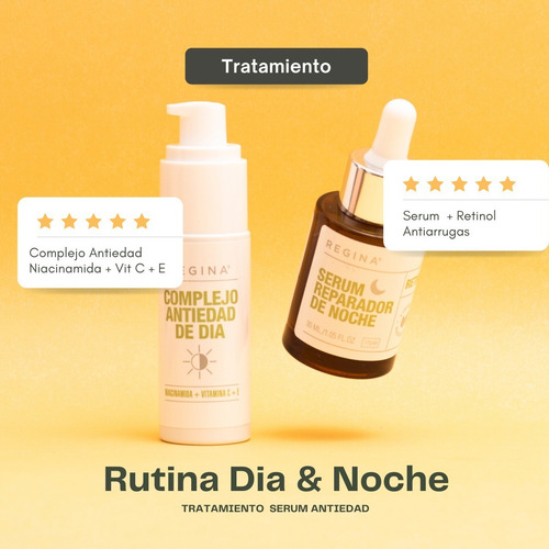 Imagen 3 de 8 de Kit Serums Regina Rutina Tratamiento Día & Noche