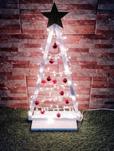 Arbol Navidad Madera Pintado Nordico Navideño + Regalo